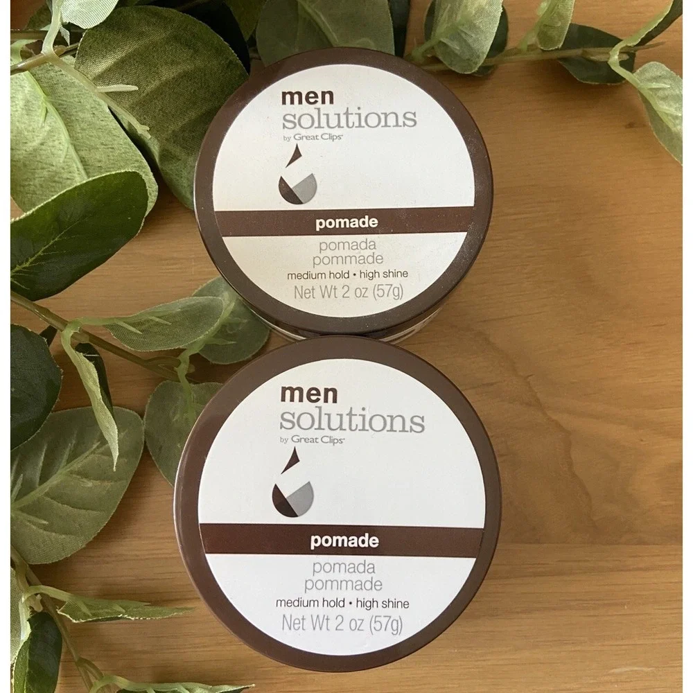NEW LOT OF 2 ❗️Great Clips Men Solutions Hair Pomade 2 oz Medium Hold High Shine